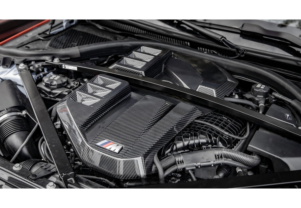 OEM Style Pre Pregged Dry Carbon Engine Cover For BMW M2 G87 / M3 G80 G81 / M4 G82 G83 2020+