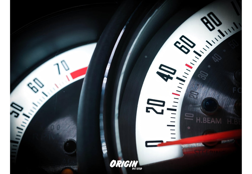 MINI F5x Metal White Instrument Cluster Gauge Face