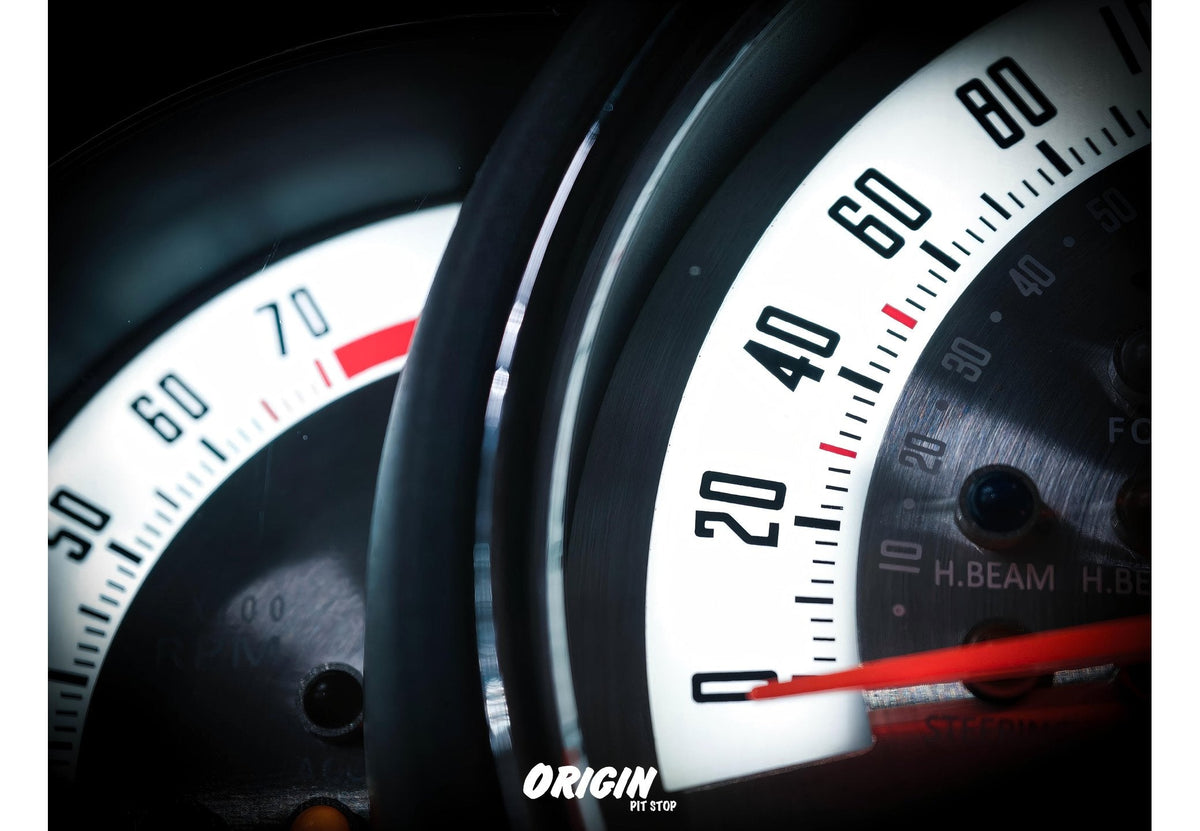 MINI F5x Metal White Instrument Cluster Gauge Face